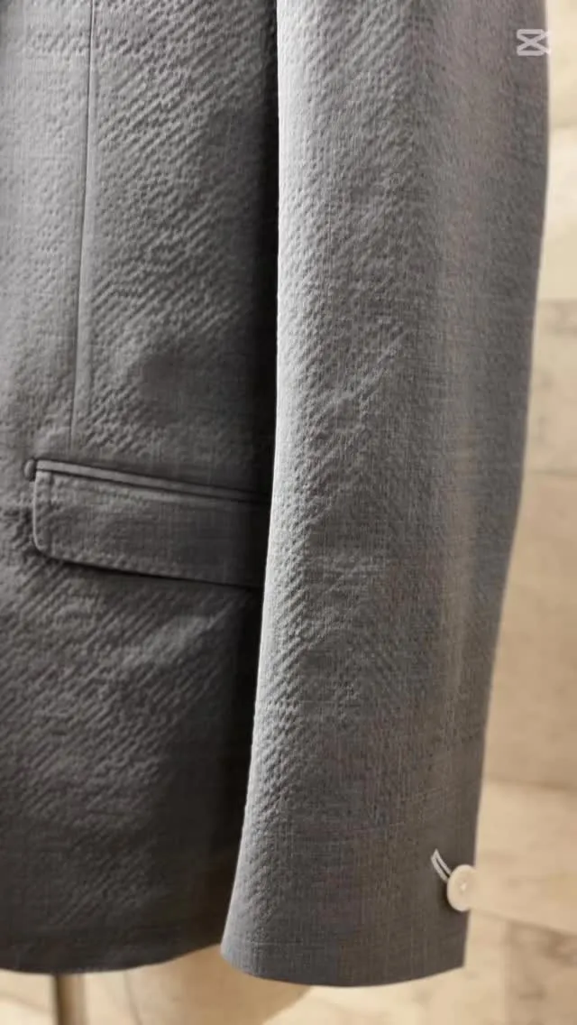 シアサッカーのサマージャケットのお仕立て。